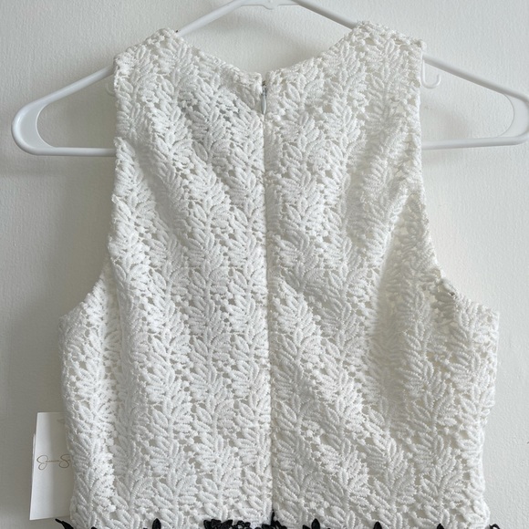 Jessica Simpson Fit & Flare Dress Sleeveless Lace Top Size 6 - Picture 8 of 11